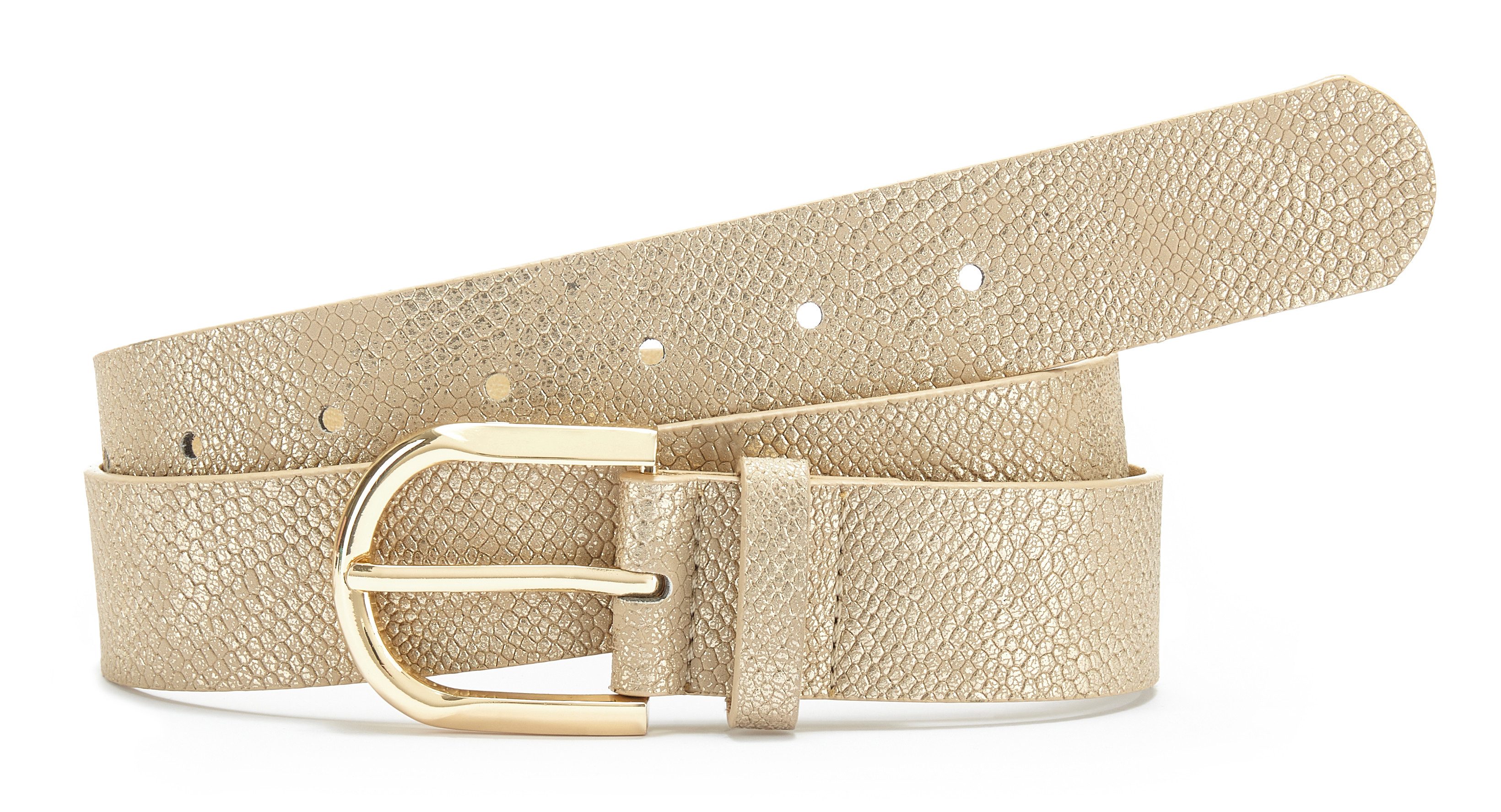 LASCANA Hüftgürtel Hosengürtel, Gürtel, Jeansgürtel, Anzuggürtel im modernen Metallic Animal-Look