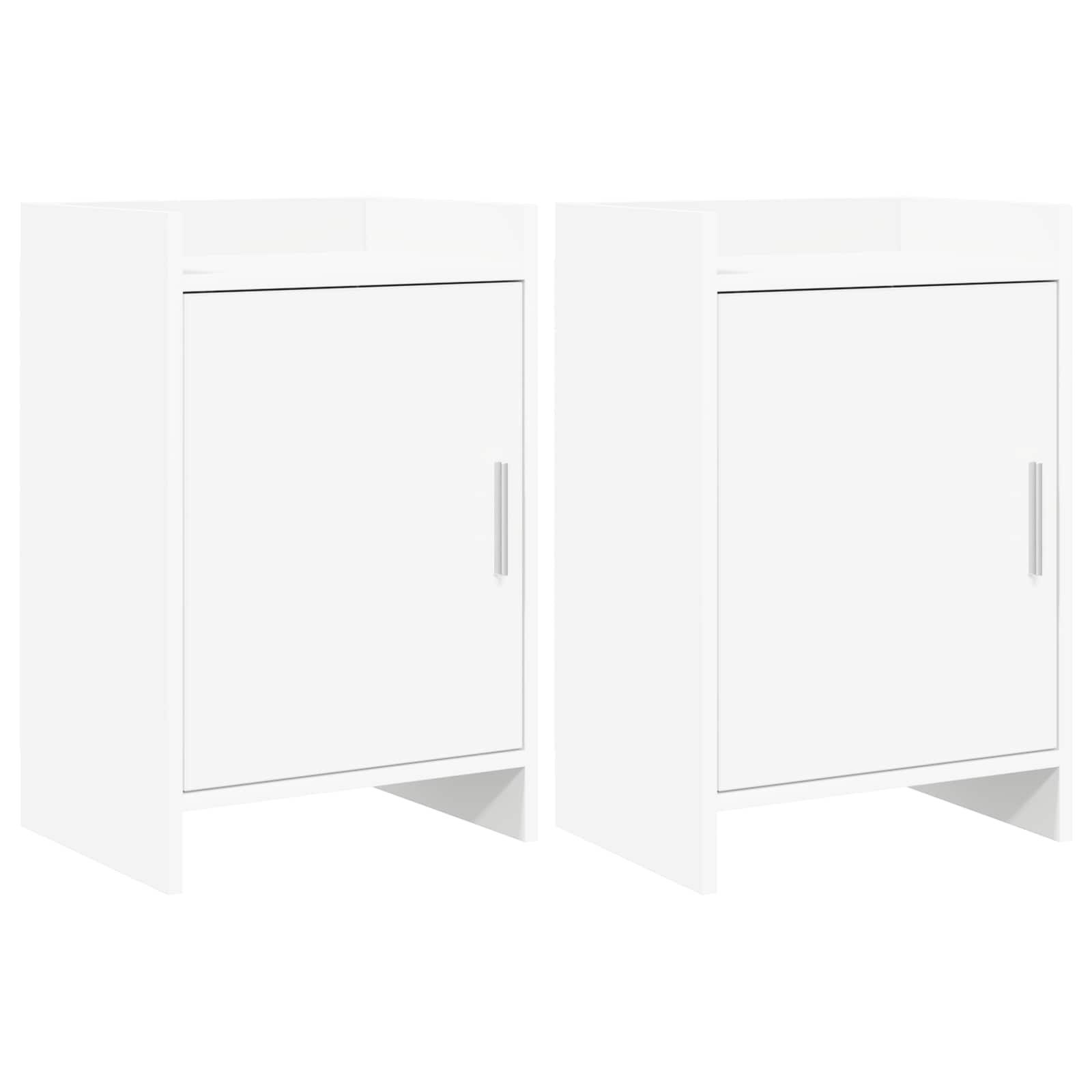Nachttisch Nachttische 2 pcs Weiß 40 x 30 x 60 cm Holzwerkstoff