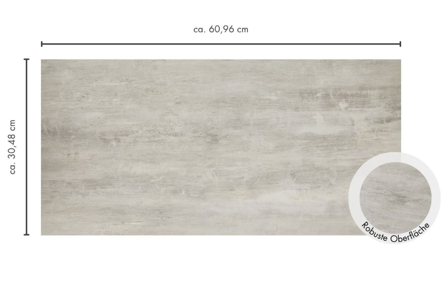 misento Vinylboden selbstklebend in Beton- und Marmoroptik, 24 PVC Fliesen je ca. 60,96 x 30,48 cm, PVC Bodenbelag 4,46 m², für Fußbodenheizung, Badezimmer, Woh – Bild 4 von 5