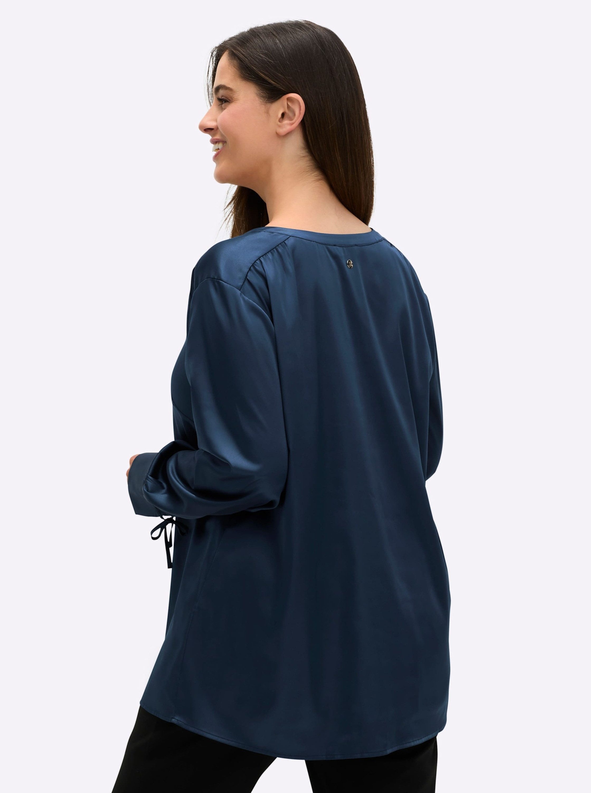 Sheego Klassische Bluse Tunika Langarm günstig online kaufen