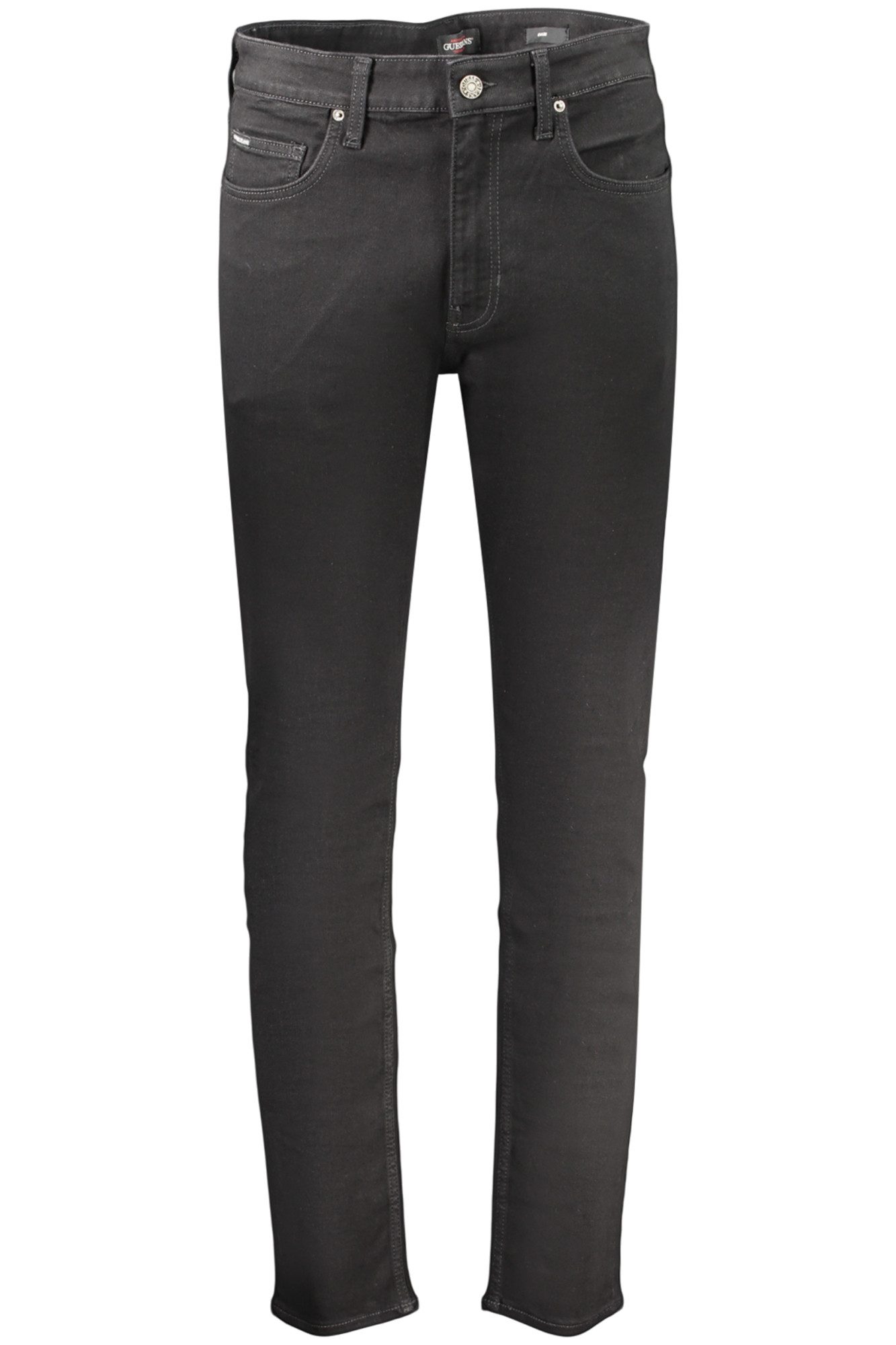 GUESS JEANS 5-Pocket-Jeans Slim-Fit Herren Jeans Schwarz – Stilvolle Denim mit Logo-Details