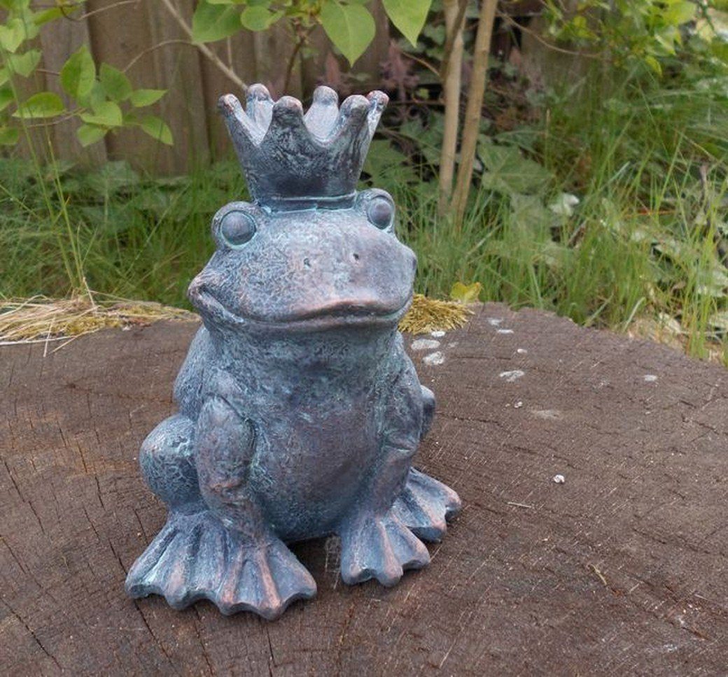 Deko-Impression Gartenfigur Gartenfigur / Frosch Skulptur (1 St) Gartendekoration Froschkönig Bronzef