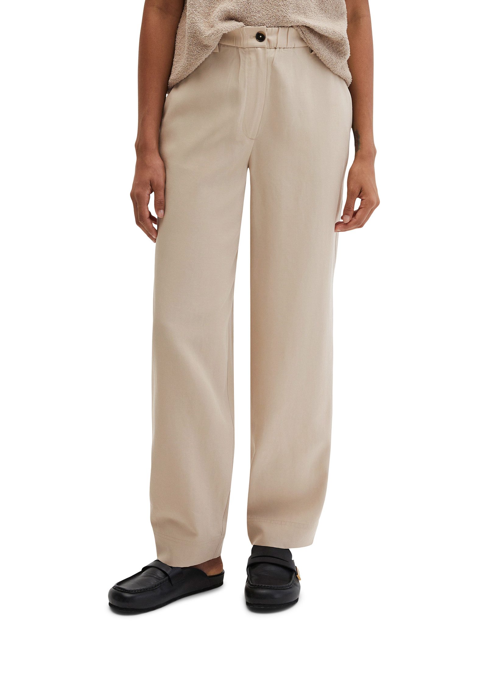 Marc O'Polo Dehnbund-Hose Model Minu barrel aus Lyocell-Leinen-Mix günstig online kaufen