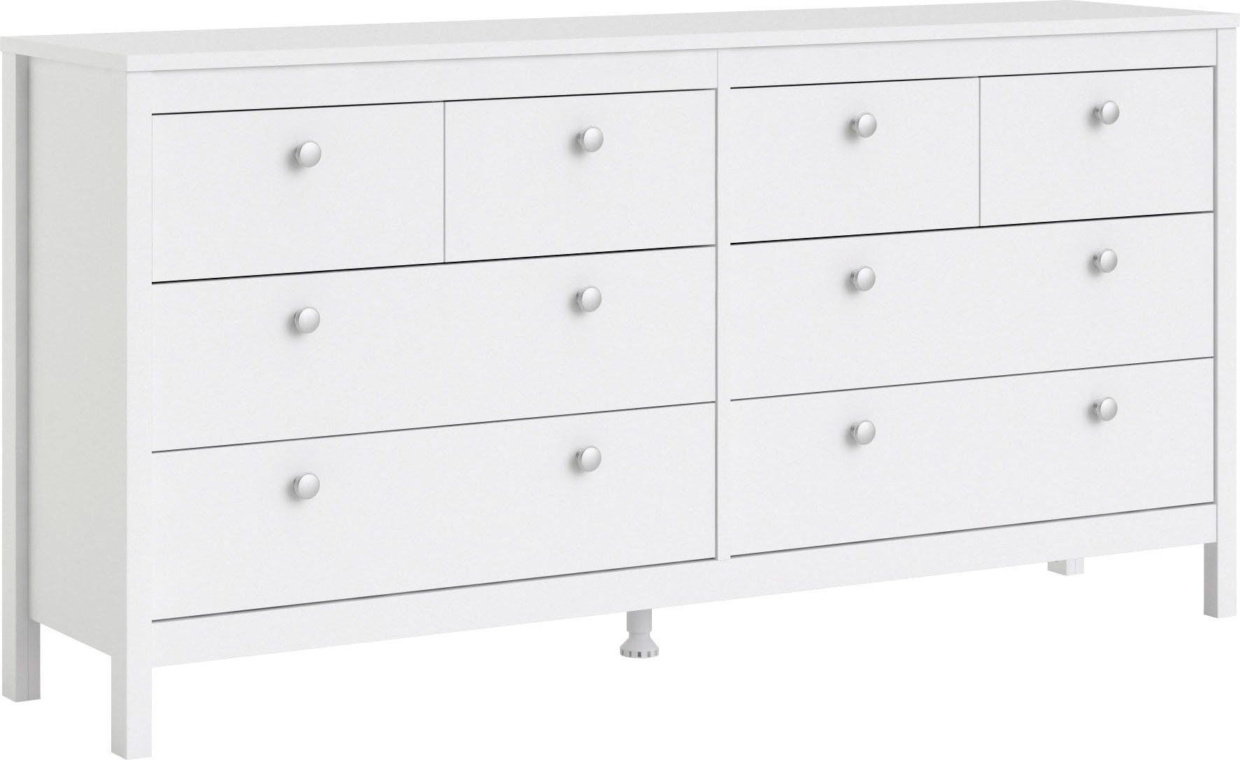 Home affaire Kommode Madrid, Aufbewahrung, Schubladenschrank, Stauraum, mit 4 kleinen und 4 großen Schubladen, Breite 160 cm