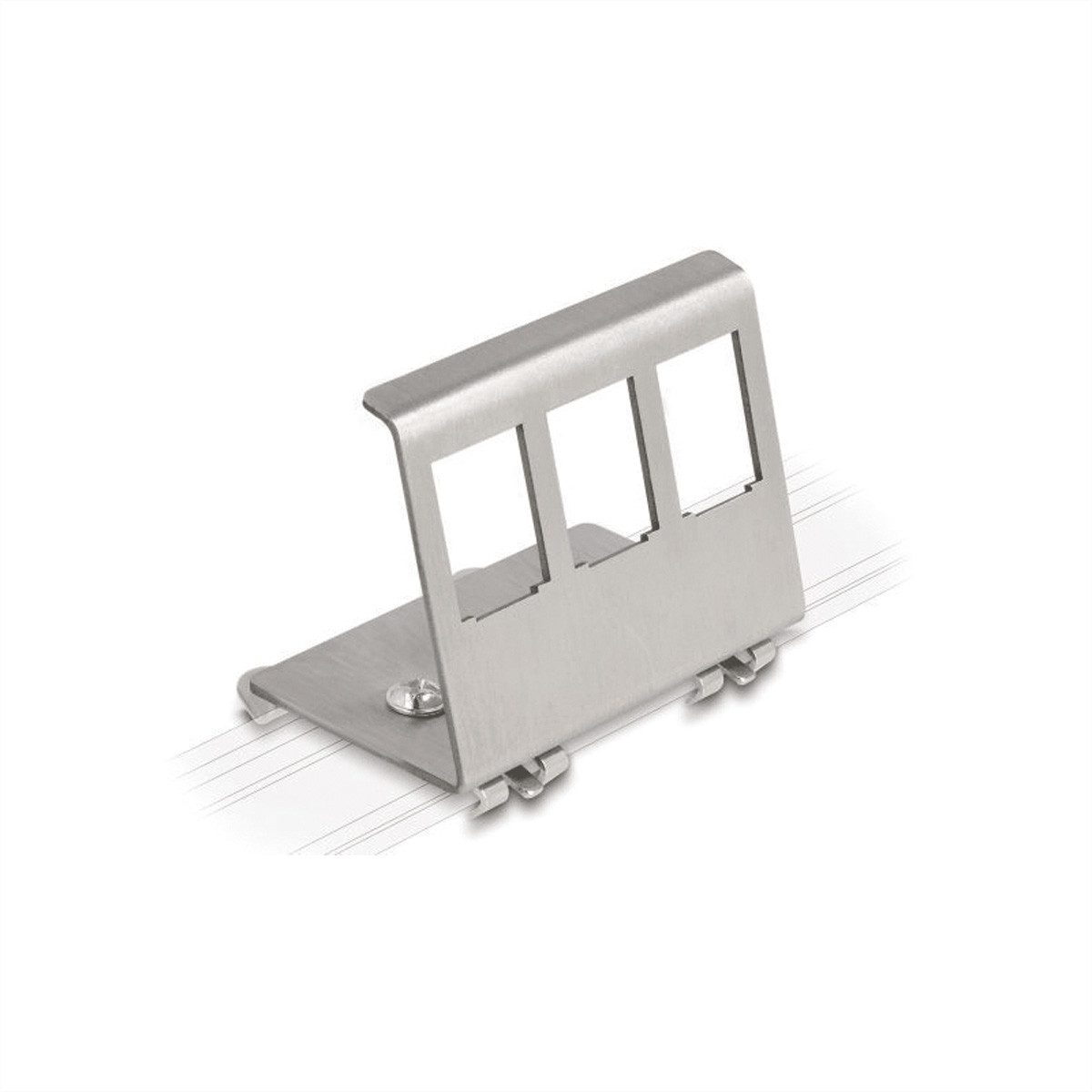 VALUE Hutschienen-Adapter unbestückt, für 3 Keystones Netzwerk-Panel