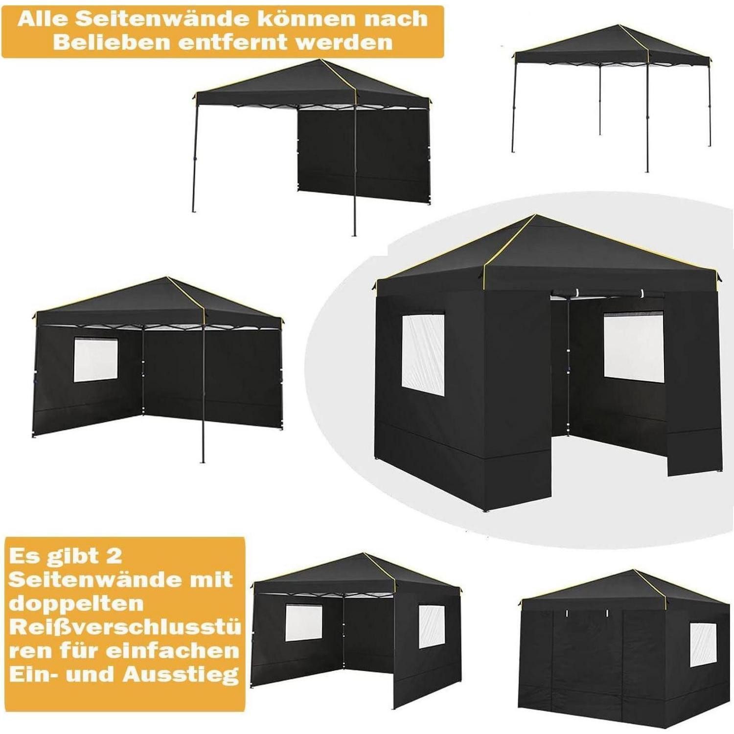 COBIZI Faltpavillon Pavillon 3x3 Wasserdicht Stabil Faltpavillon Profi UV-Schutz