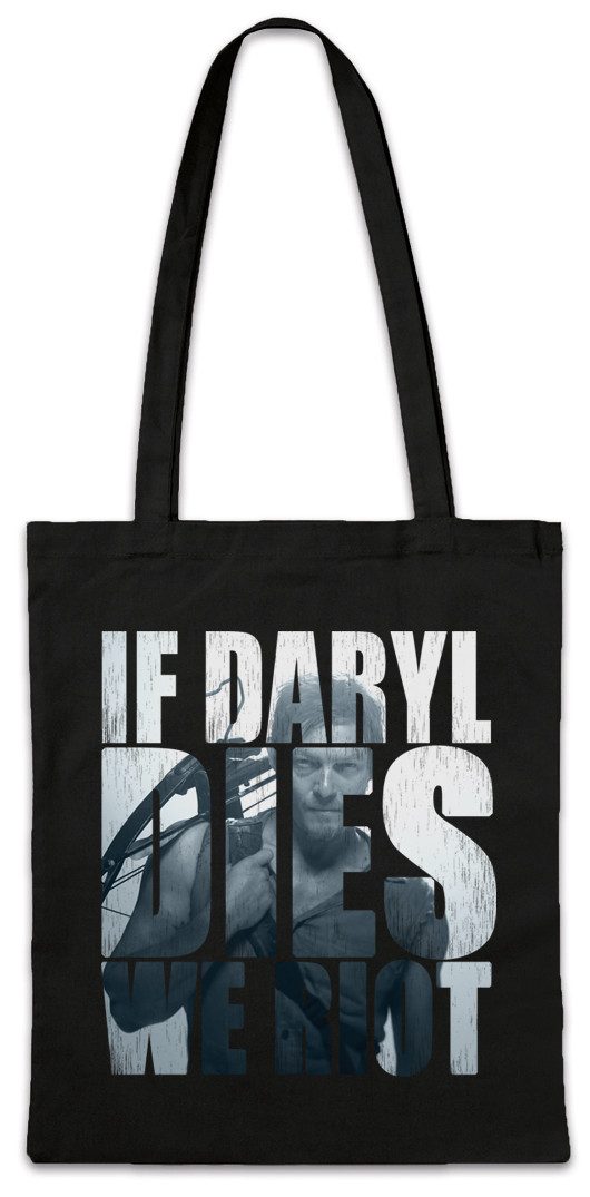 Beuteltasche If Daryl Dies We Riot Stofftasche Dixon The Walking Zombie Dead Walker