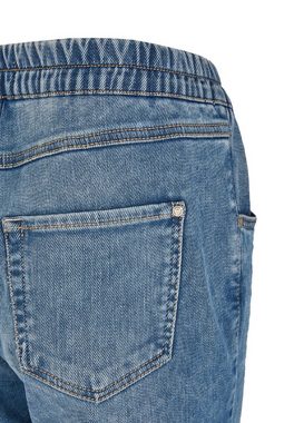 ANGELS Slim-fit-Jeans Dehnbund-Jeans Louisa Active mit Tunnelzug mit Label-Applikationen
