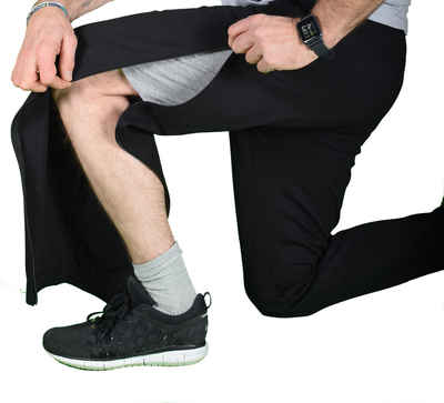 sporthoch2 Funktionshose Baumwoll-Sporthose REHAmed TRAINING_SPORTS für Herren hochwertiges 2 Wege-Reißverschlußsystem am Bein, wertige gekämmte Mako-Baumwolle, angenehmer Tragekomfort