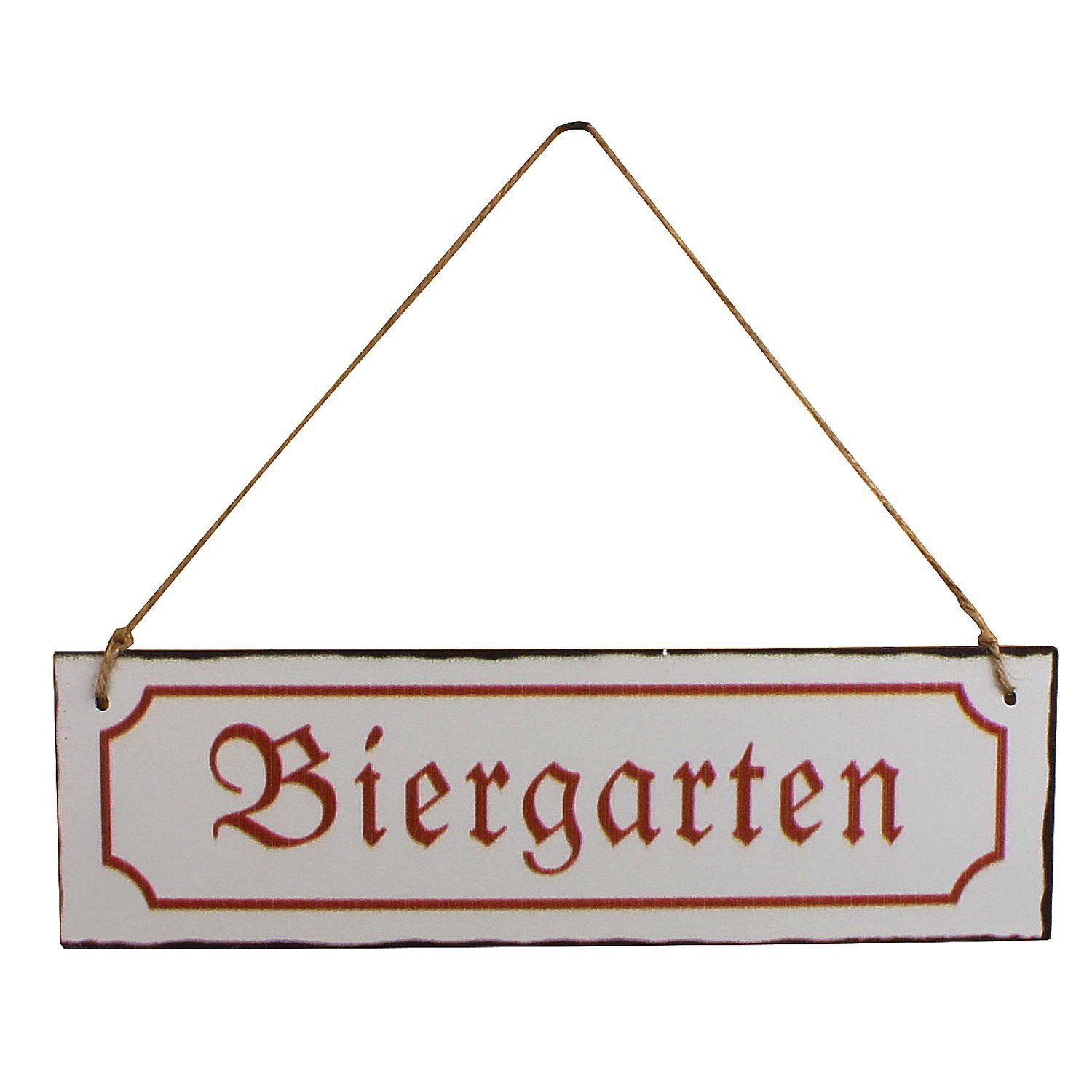Macosa Home Wandbild nostalgie Blechschild Biergarten günstig online kaufen