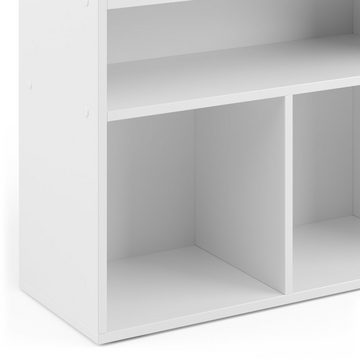 Vicco Regal Kinderregal Bücherregal Weiß mit 2 Faltboxen
