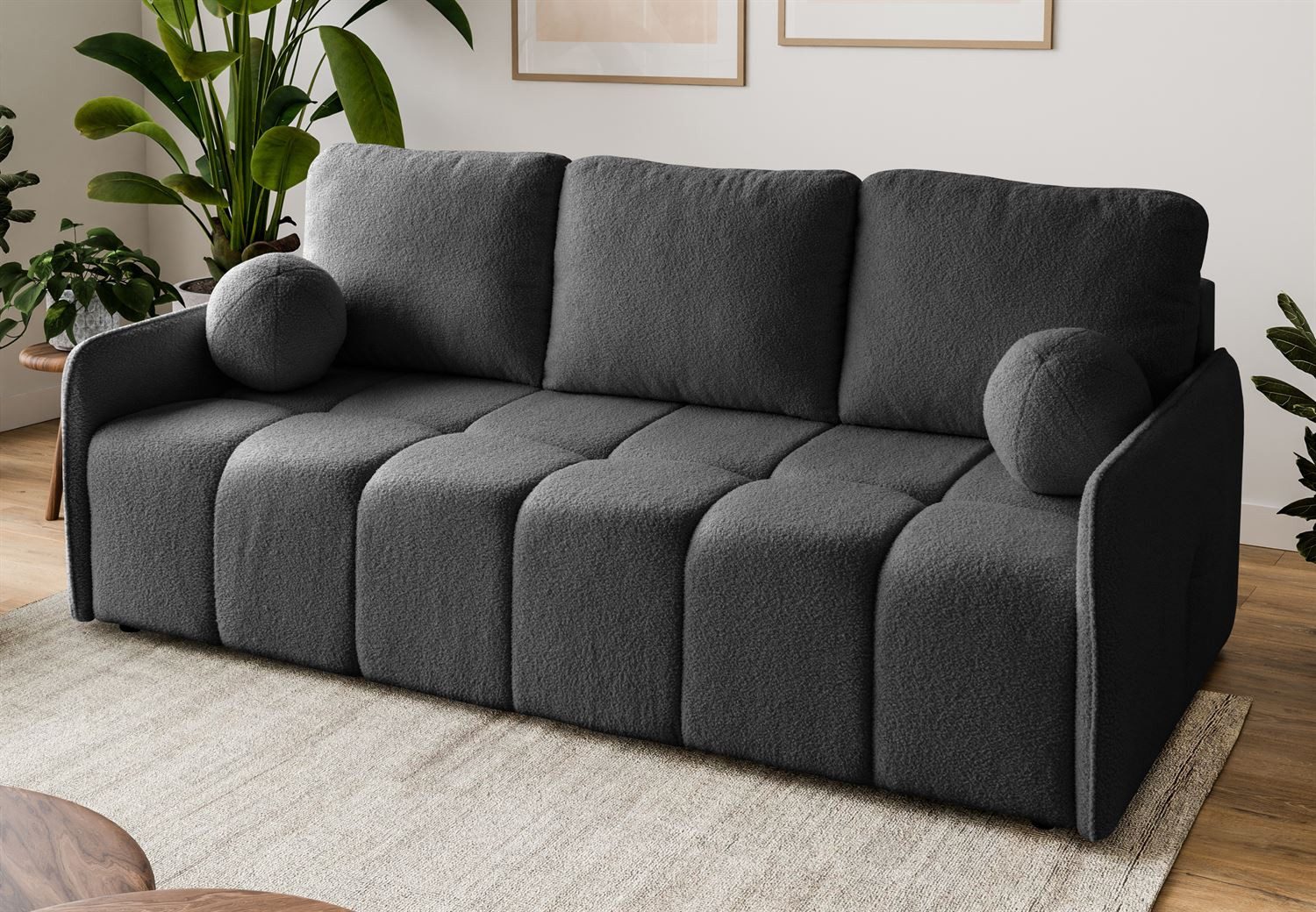 Lookway Schlafsofa MORENA mit Schlaffunktion und Bettkasten, 207x90x90 cm
