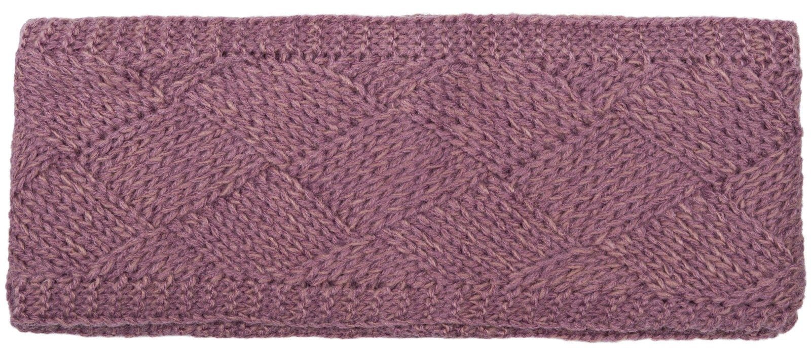 styleBREAKER Stirnband (1-St) Strick Stirnband mit Rauten Muster Mauve | Strickmützen