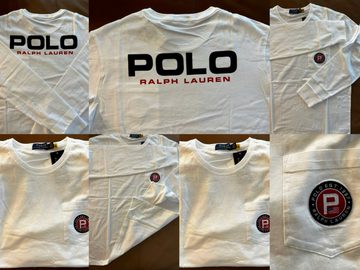 Ralph Lauren T-Shirt POLO RALPH LAUREN LS Pocket Logo T-Shirt Shirt Jersey Retro Preppy Swe