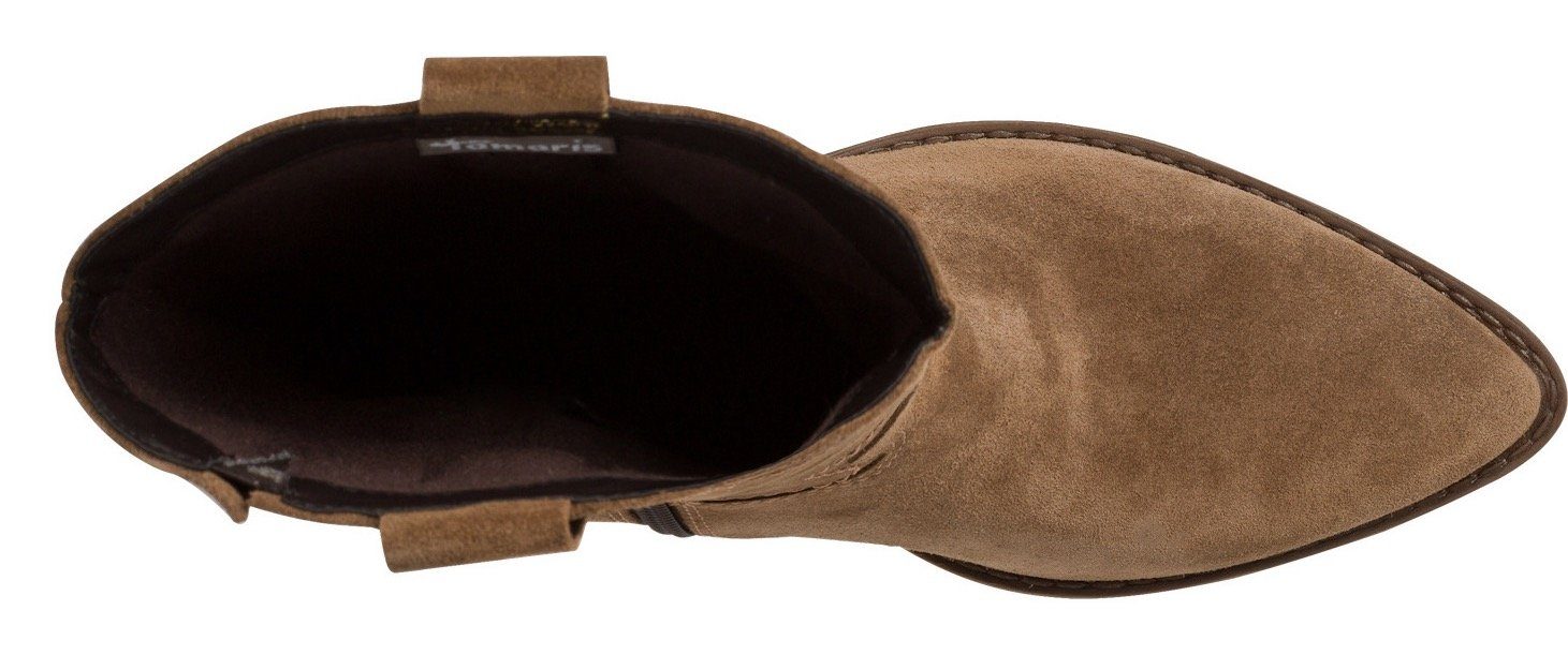 Tamaris Westernstiefel, Blockabsatz, Cowboystiefel in spitzer Form. Reduzierter Preis € 107,96. Unverbindliche Preisempfehlung € 119,95