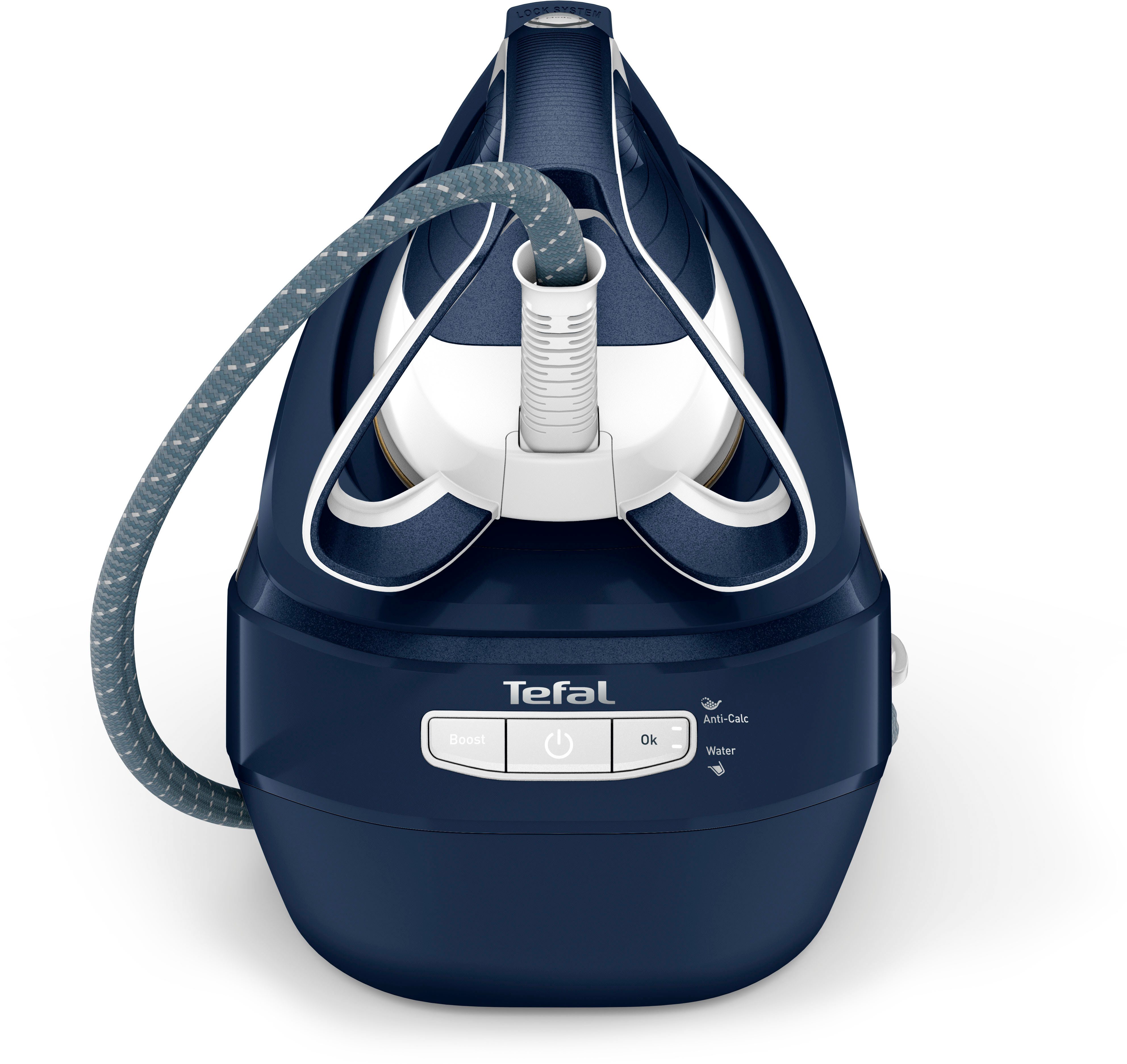 Tefal Dampfbügelstation Pro Express Ultimate, 8-Bar-Druck, abnehmbarer Kalk-Kollektor, 1200 ml Wassertank, konstante Dampfabgabe 170 g/Min., Dampfstoß 590 g/Min., GV9720