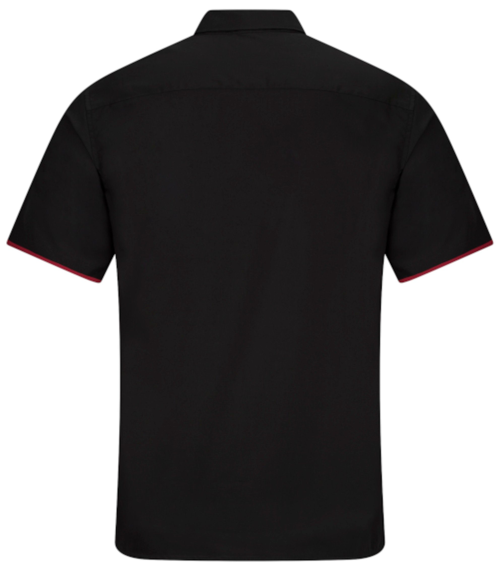 Huber Hemden Kurzarmhemd HU-0157 Button-down, EU Regular-gerader Kontrast, Kurzarm, Made in Schnitt