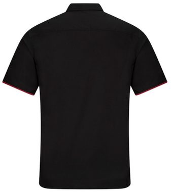 Huber Hemden Kurzarmhemd HU-0157 Button-down, Kontrast, Kurzarm, Regular-gerader Schnitt, Made in EU