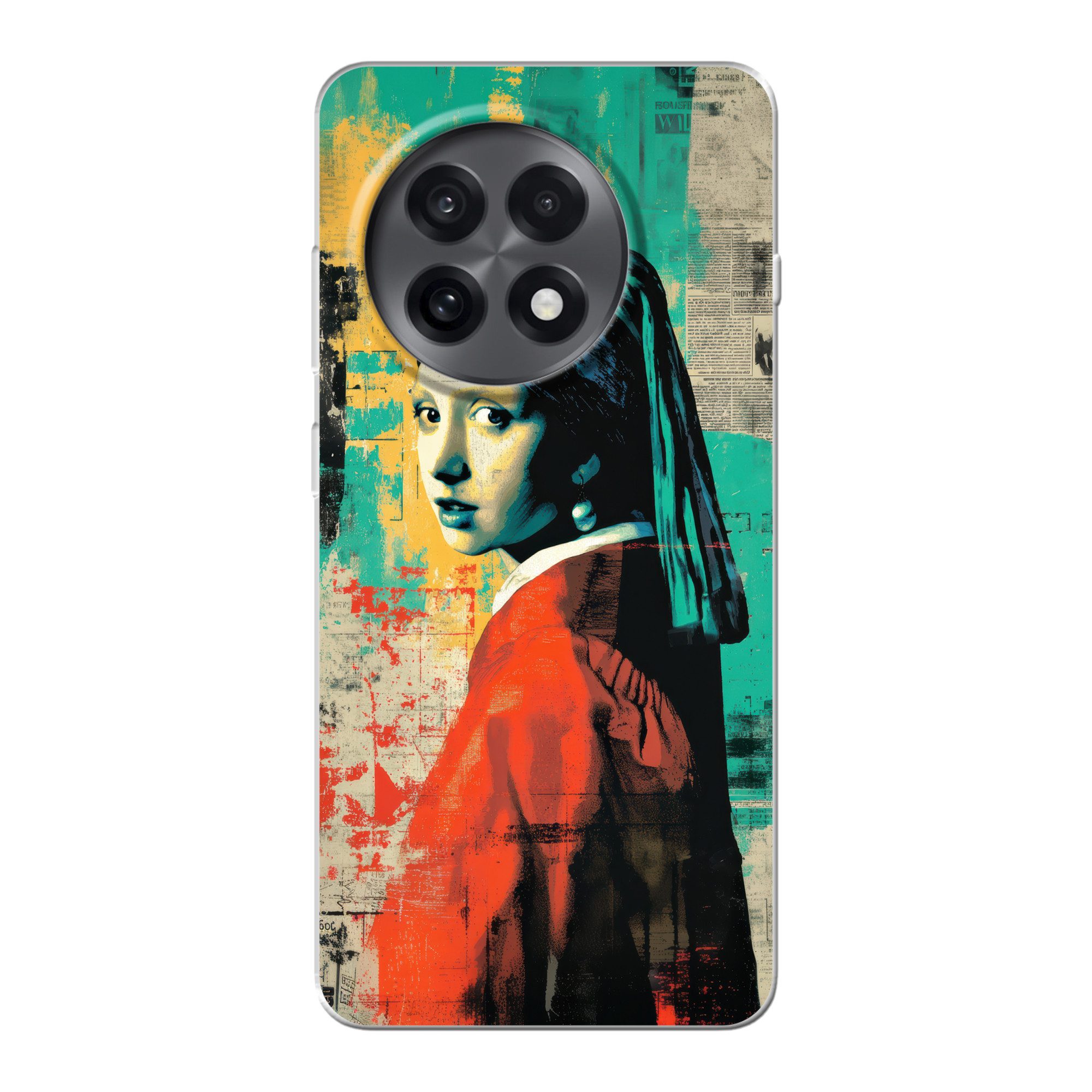 MuchoWow Handyhülle für OnePlus 13R Klassisch - Perlenohrring - Street Art Stil - Farbenfr, Handy Case, Silikon, Bumper Case Dünn