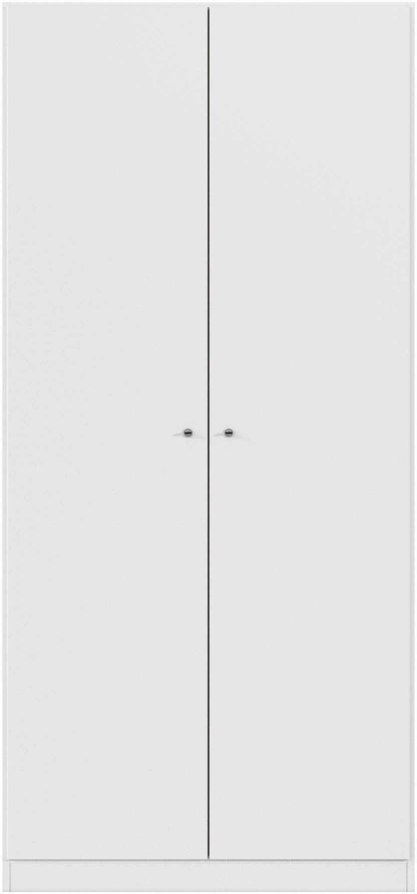 rauch Kleiderschrank Schrank Garderobe Garderobenschrank Putzschrank Wäscheschrank BERGHEIM (Breite/Höhe/Tiefe: 91/197/54 cm) viel Stauraum, abschließbar mit insgesamt 4 Schlüsseln MADE IN GERMANY