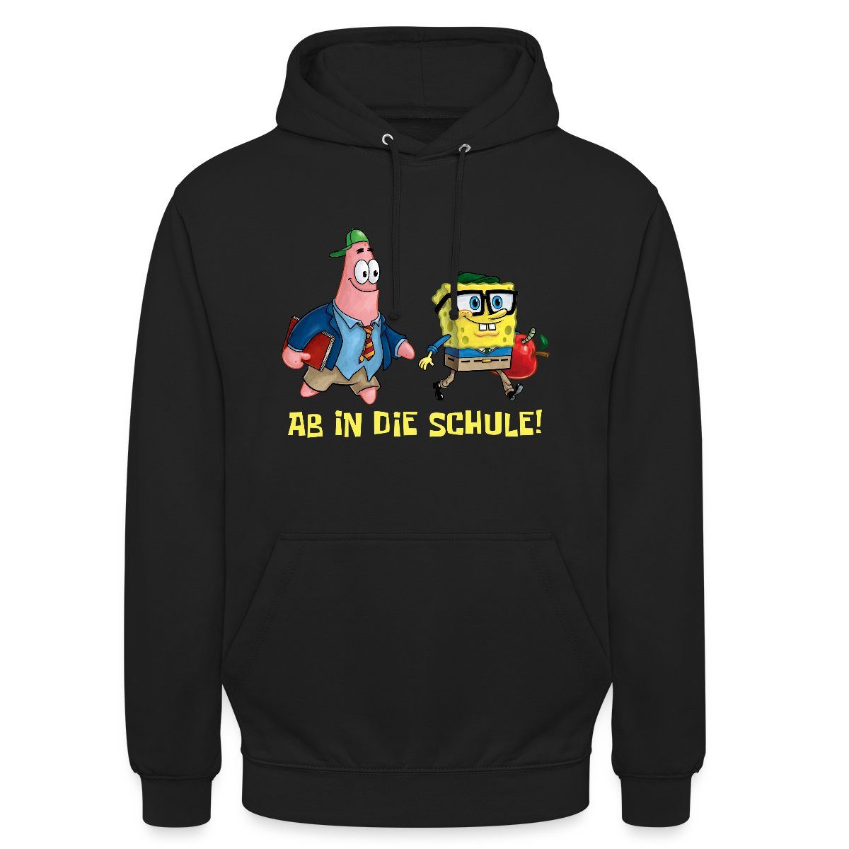 Spreadshirt Hoodie Spongebob Schwammkopf Mit Patrick Ab In Die Schule Unisex Hoodie (1-tlg)