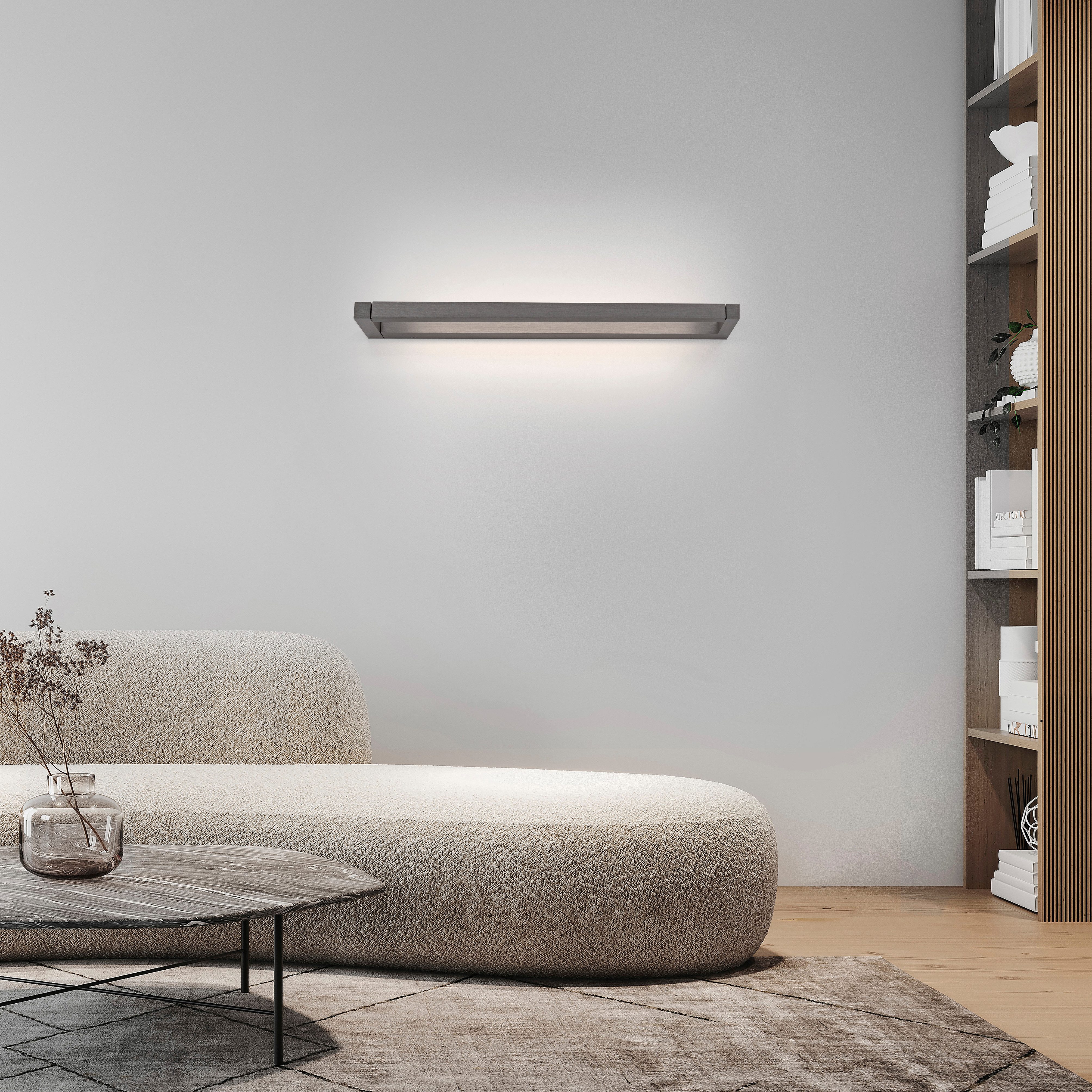 Neuhaus PURE LED Wandleuchte PURE Puro, LED fest integriert, Warmweiß, 3-Stufen Touchdimmer, Lichtleiste um 360° drehbar