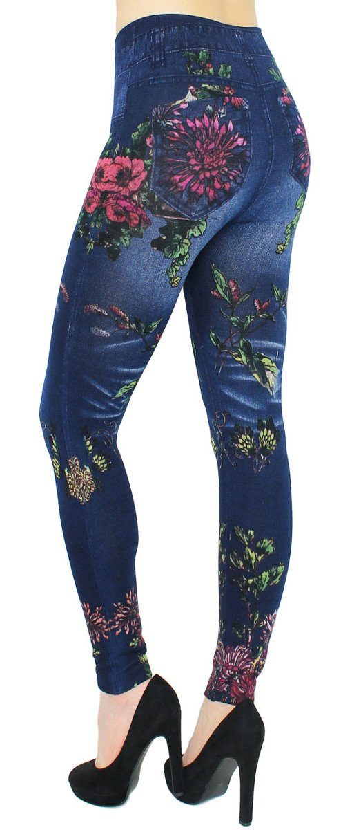 dy_mode Jeggings Damen Jeggings Leggings in Jeans Optik High Waist Jeansleg günstig online kaufen