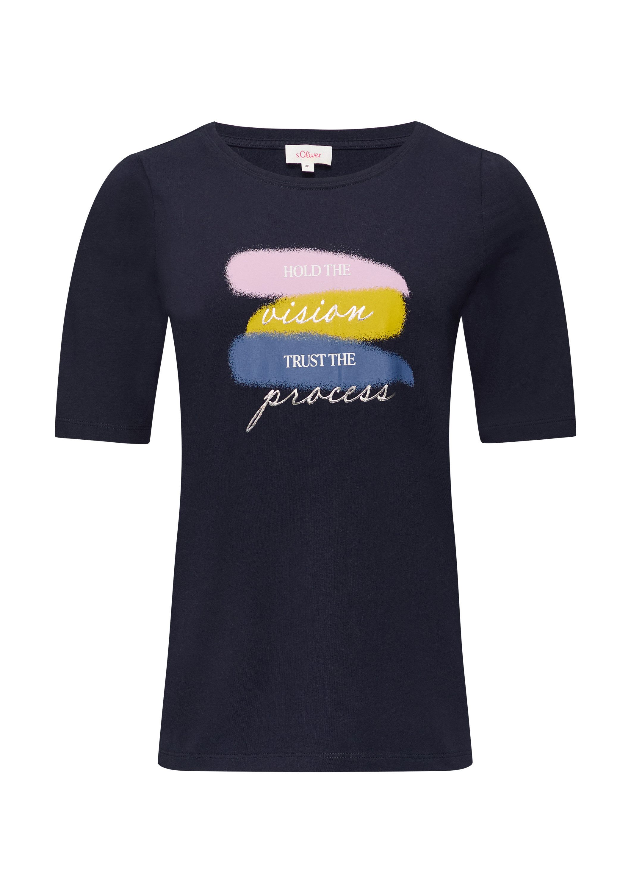 s.Oliver Kurzarmshirt T-Shirt Elastisches T-Shirt mit günstig online kaufen