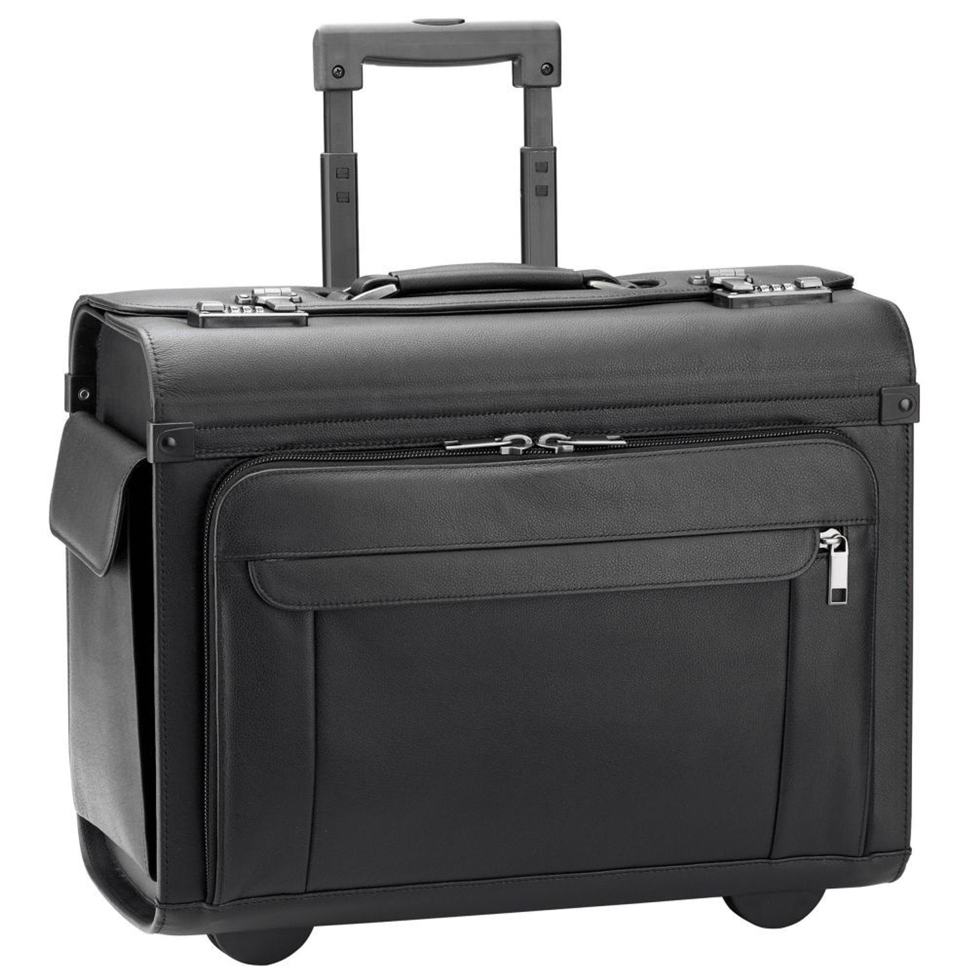 D&N Pilotenkoffer Business & Travel, 2 Rollen, Leder