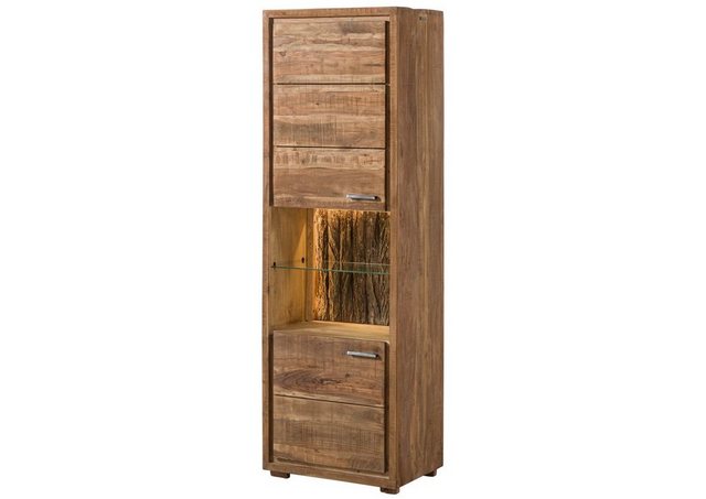 Massivmoebel24 Standvitrine #102 (Vitrine Akazie 58x40x180 natur lackiert B günstig online kaufen
