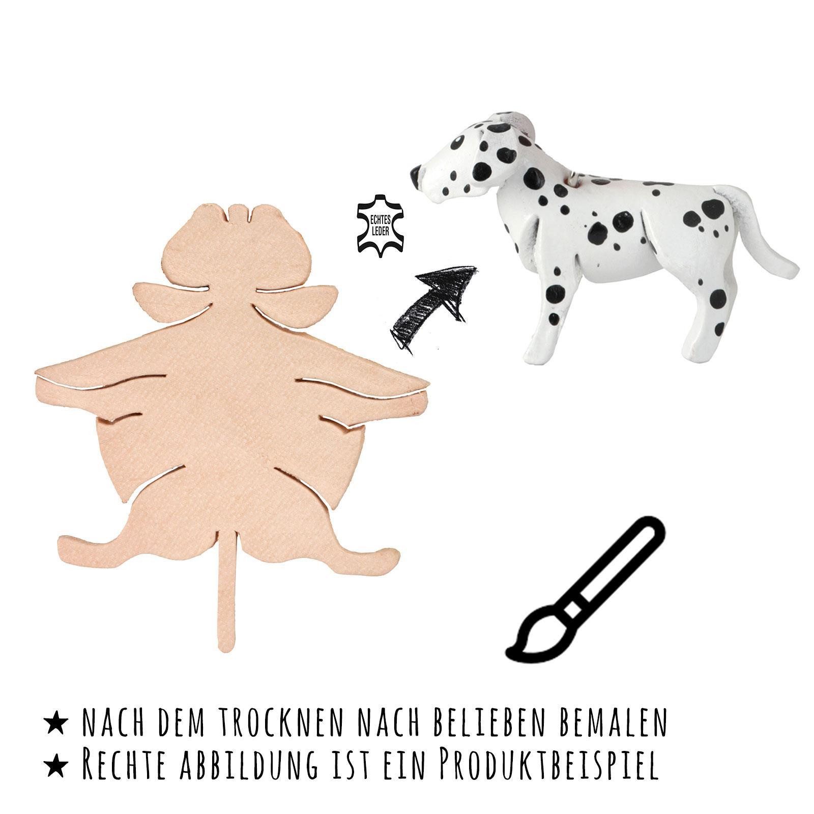 Monkimau Schlüsselanhänger Set Dalmatiner Figur aus Leder zum Selbermachen