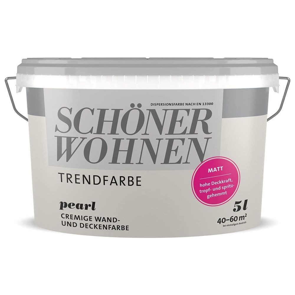 SCHÖNER WOHNEN FARBE Wandfarbe Schöner Wohnen Trend Wandfarbe matt 5,0 Ltr. Pearl