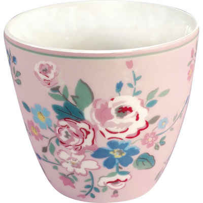 Greengate Becher Inge-Marie Latte cup pale pink 0,35l, Steingut