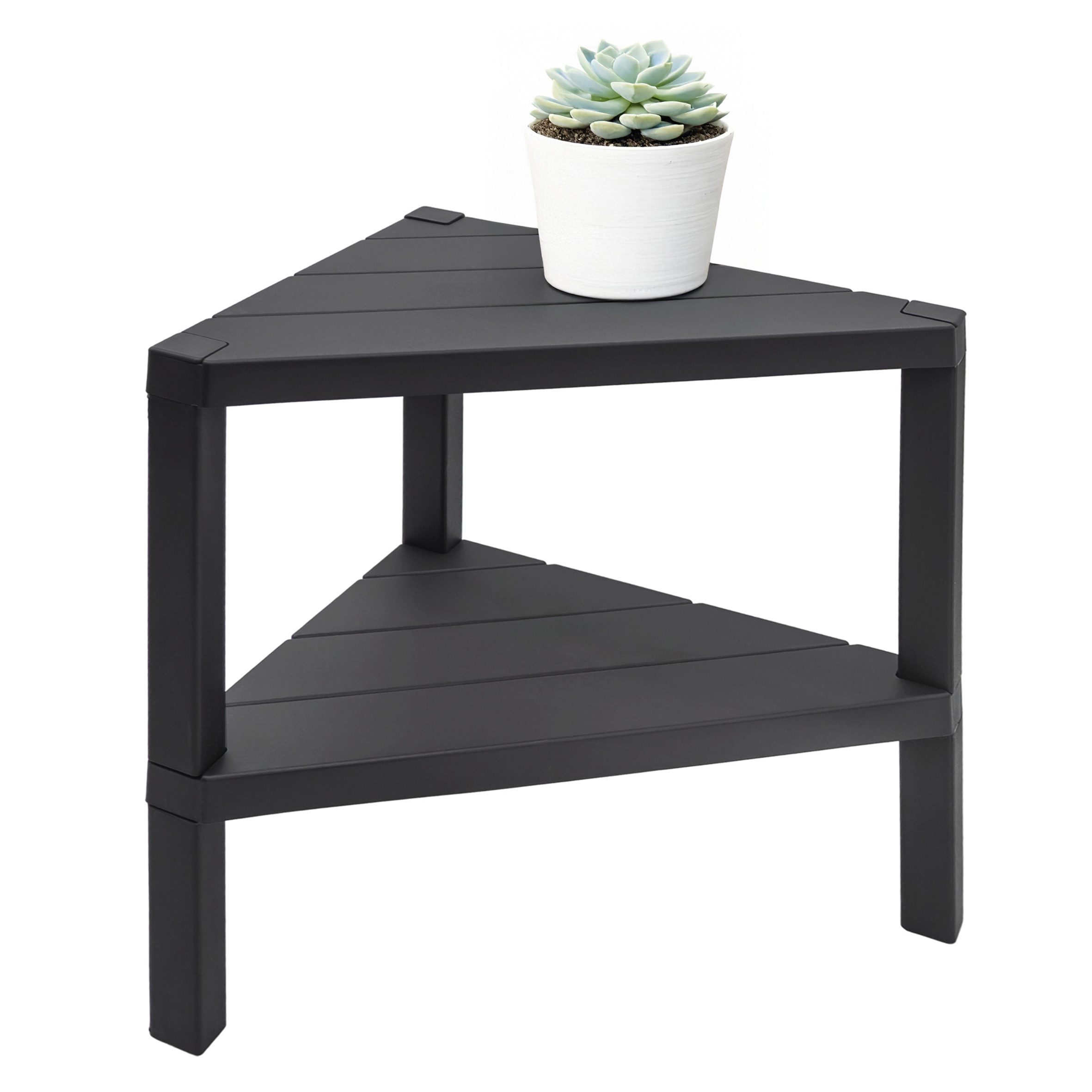 Spetebo Beistelltisch Kunststoff Beistelltisch in Anthrazit (Anzahl, 1-St., Stück), Einfache Montage