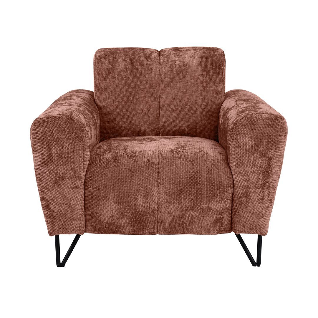 Beautysofa Sessel mit Metallbeine in schwarzer günstig online kaufen