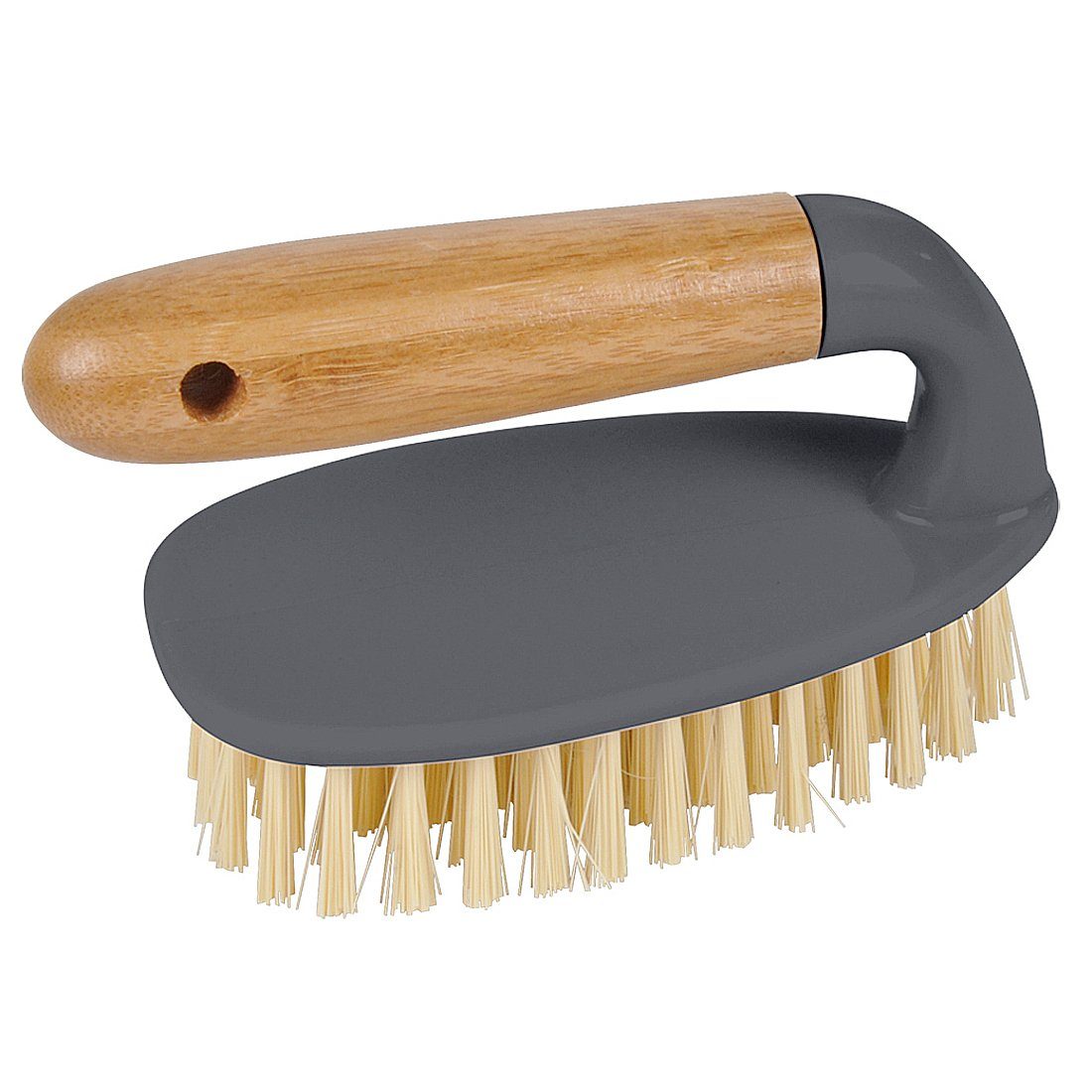 Macosa Home Reinigungsbürste, (Reinigungsbürste, 1-tlg., Reinigungsbürste Haushaltsbürste Putzbürste Allzweckbürste Handbürste), Scheuerbürste mit Bambus Griff Naturborsten Bürste Putzbürste