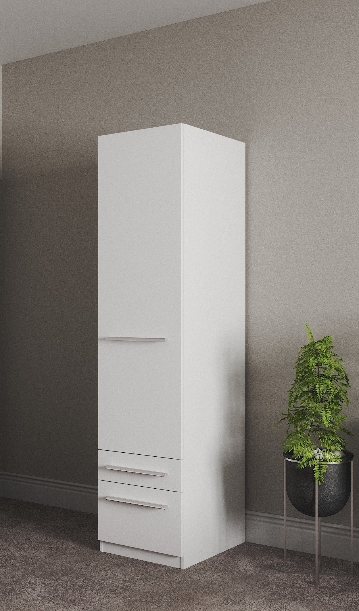 priess Kleiderschrank Schrank Garderobe Wäscheschrank Barcelona in 5 Breiten viel Stauraum, geräumige Schubkästen, mit Spiegel, MADE IN GERMANY – Bild 5 von 5