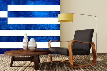 WandbilderXXL Fototapete Griechenland, glatt, Länderflaggen, Vliestapete, hochwertiger Digitaldruck, in verschiedenen Größen