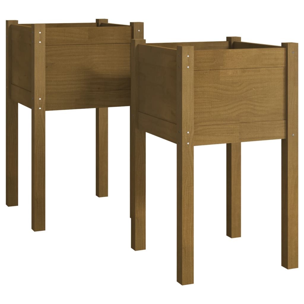 vidaXL Blumentopf Pflanzkübel 2 Stk. Honigbraun günstig online kaufen