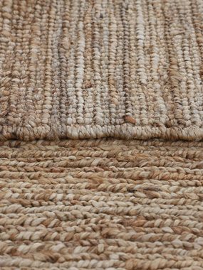 Teppich Nala Juteteppich, carpetfine, rund, Höhe: 9 mm, wendbar, aus 100% Jute, in vielen Größen und Formen, quadratisch, rund