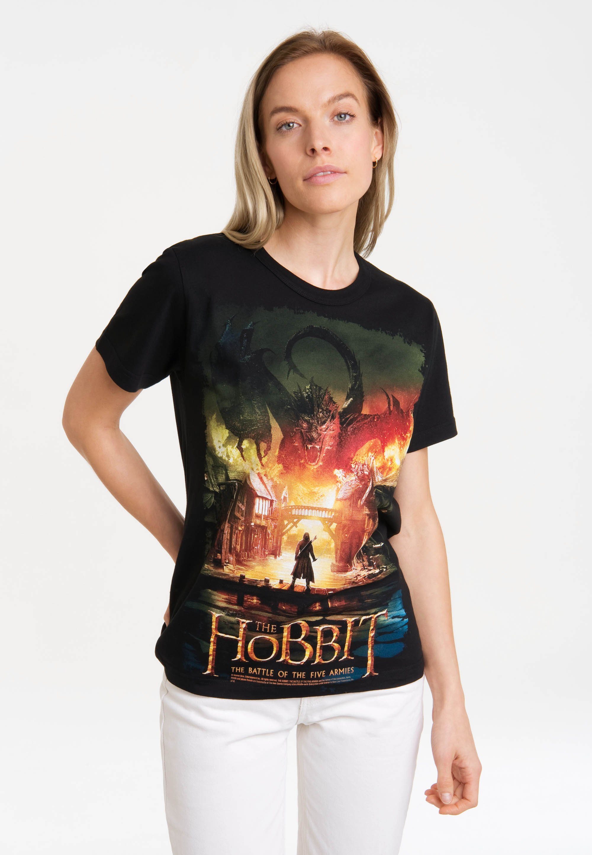 Armies Print Of LOGOSHIRT Five T-Shirt mit Hobbit Battle The lizenziertem -