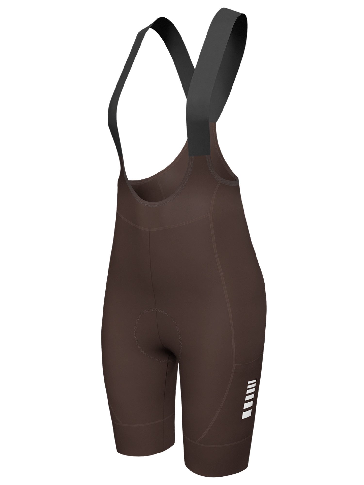 Wulibike Fahrradhose Radhose Damen Trägerhose V-Träger 3D Polster 3 Taschen Reflektierend (1-tlg) V-förmige Kreuzträger für druckfreien Tragekomfort