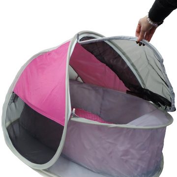 Prémaman Babybett Outdoor Campingbett / Babyzelt mit Fliegennetz, mit Pop-up Wurfzelt-Funktion (selbstaufbauend)