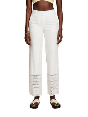 Esprit Collection Stoffhose Hose mit Stickerei, 100 % Baumwolle