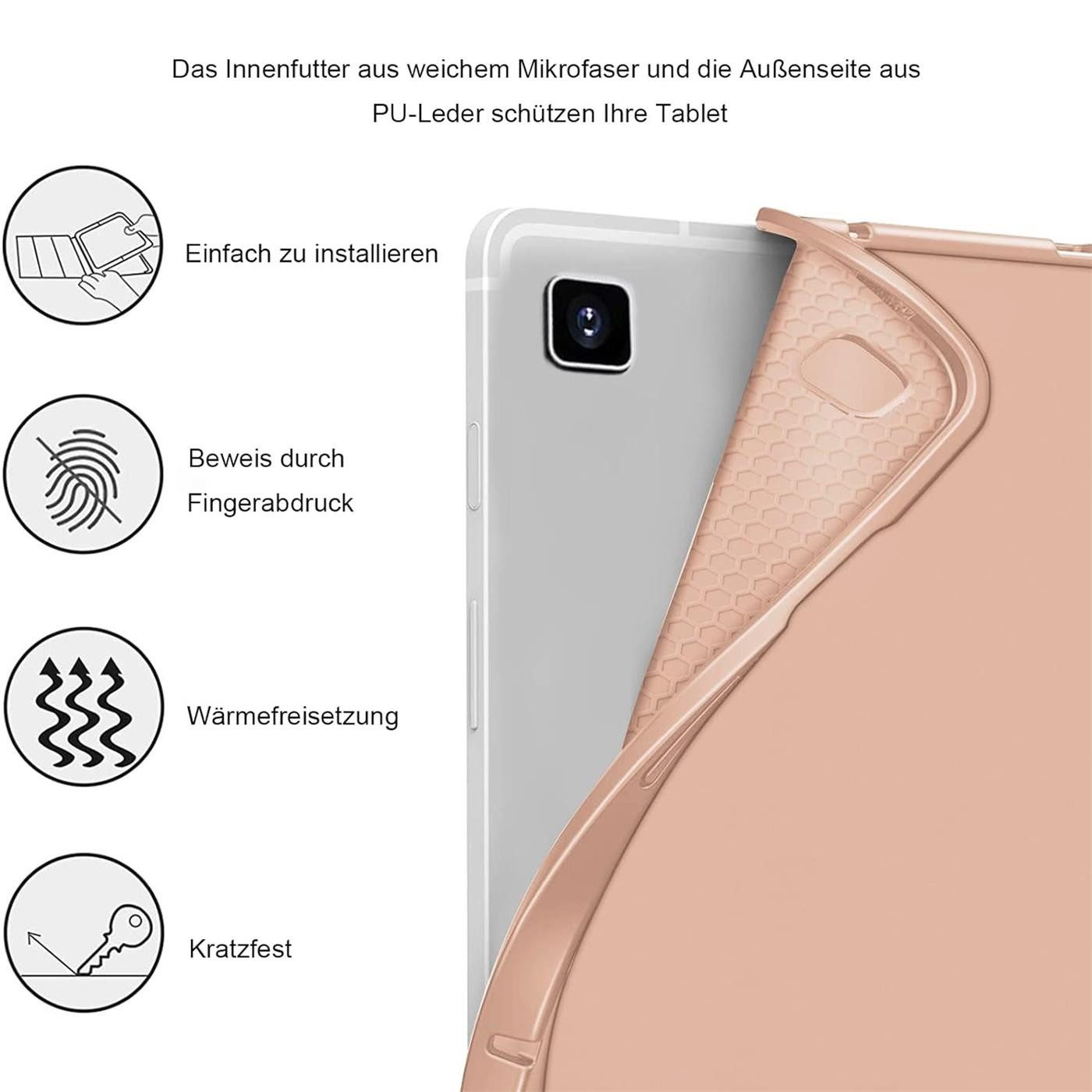 CoolGadget Tablet-Hülle Smart Cover für Samsung Galaxy Tab A7 10.4 T500 22,1 cm(8,7 Zoll), Schutz Tasche aufstellbar mit Stift Halter für Galaxy Tab A7 10.4 T500