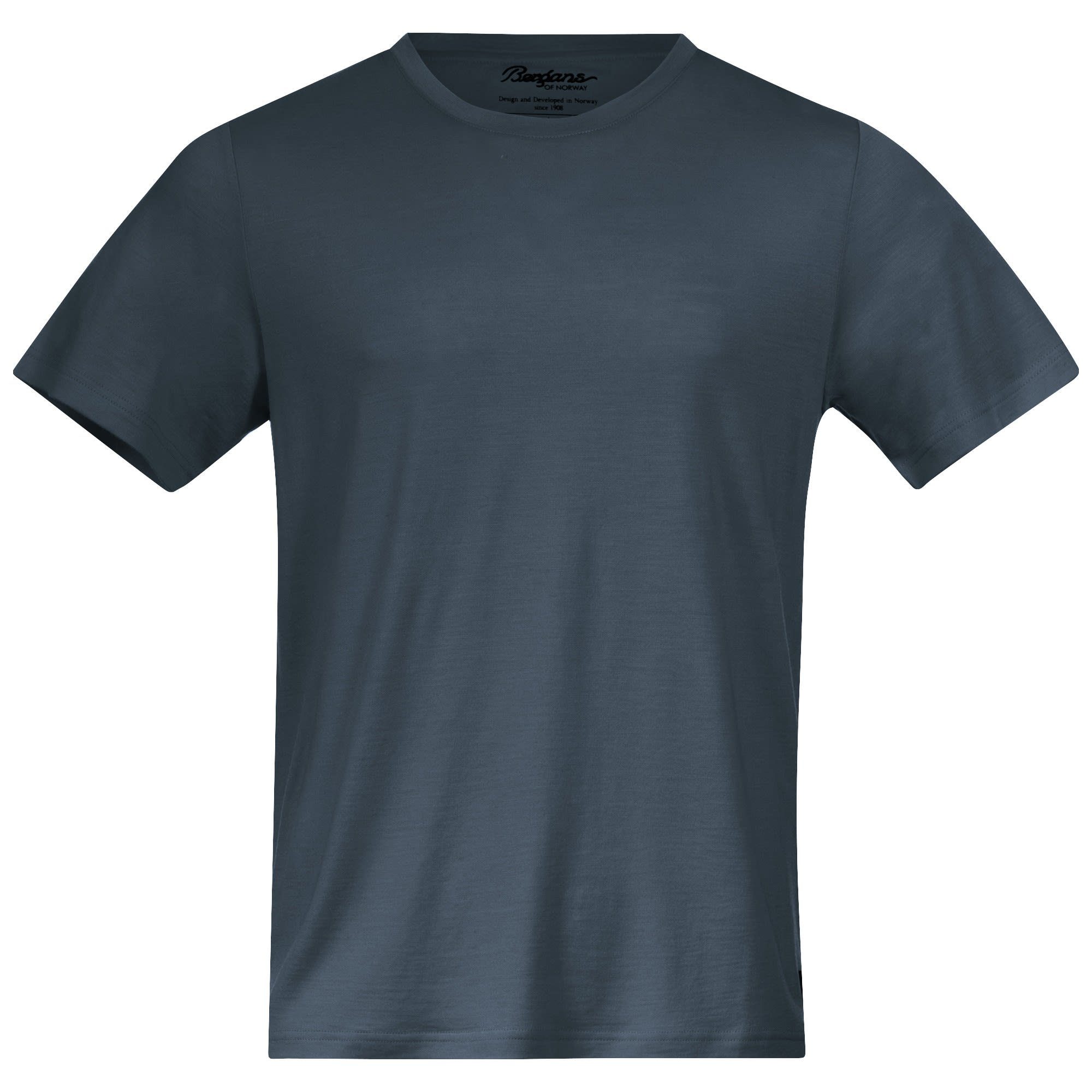 Blue M Bergans T-Shirt Orion Tee Urban Bergans Herren Kurzarm-Shirt Wool