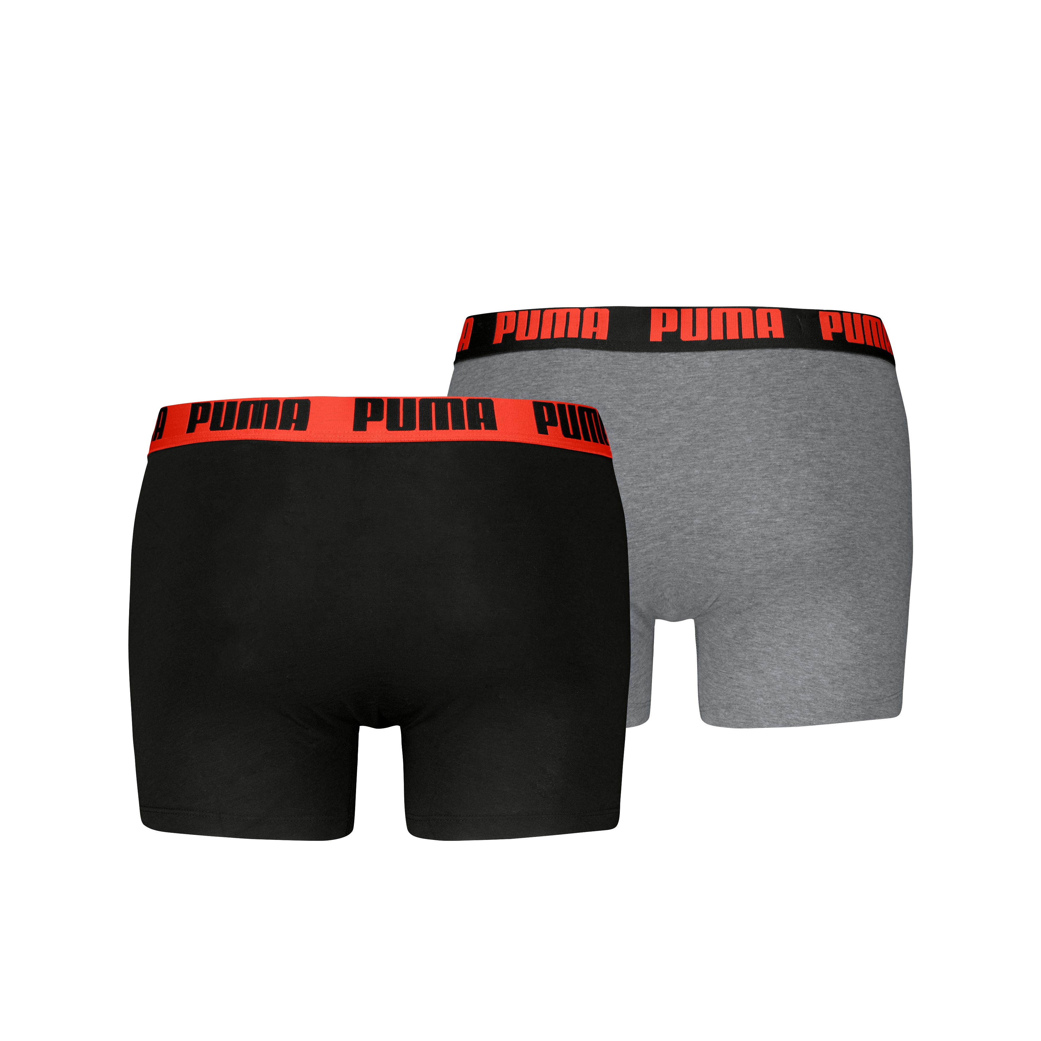 PUMA Boxershorts PUMA MEN EVERYDAY BASIC BOXERS 2P (2er Pack) mit Logobund