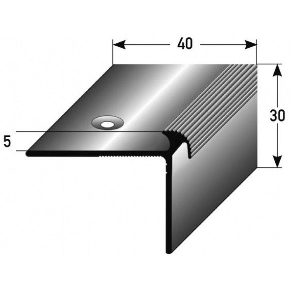 PROVISTON Treppenkantenprofil Aluminium, 40 x 30 günstig online kaufen