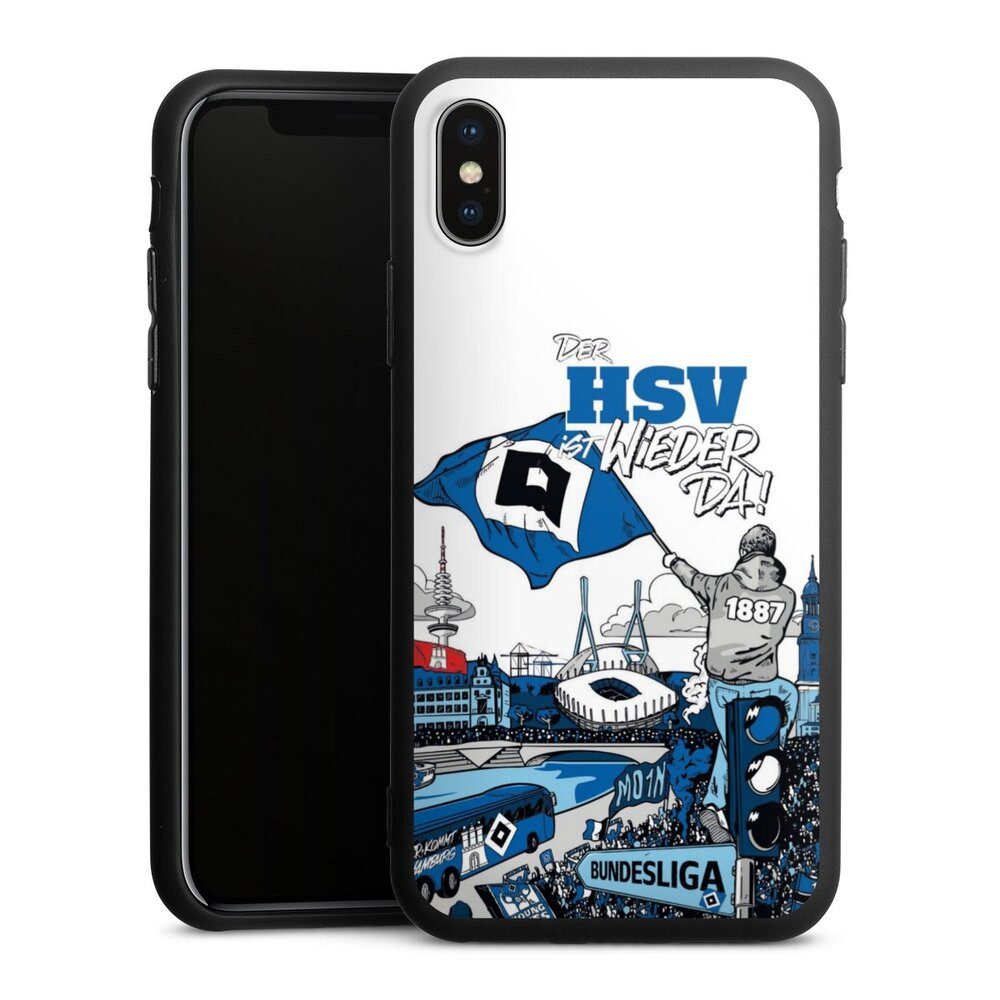 DeinDesign Handyhülle Hamburger SV Offizielles Lizenzprodukt Aufstieg, Apple iPhone Xs Silikon Hülle Premium Case Handy Schutzhülle