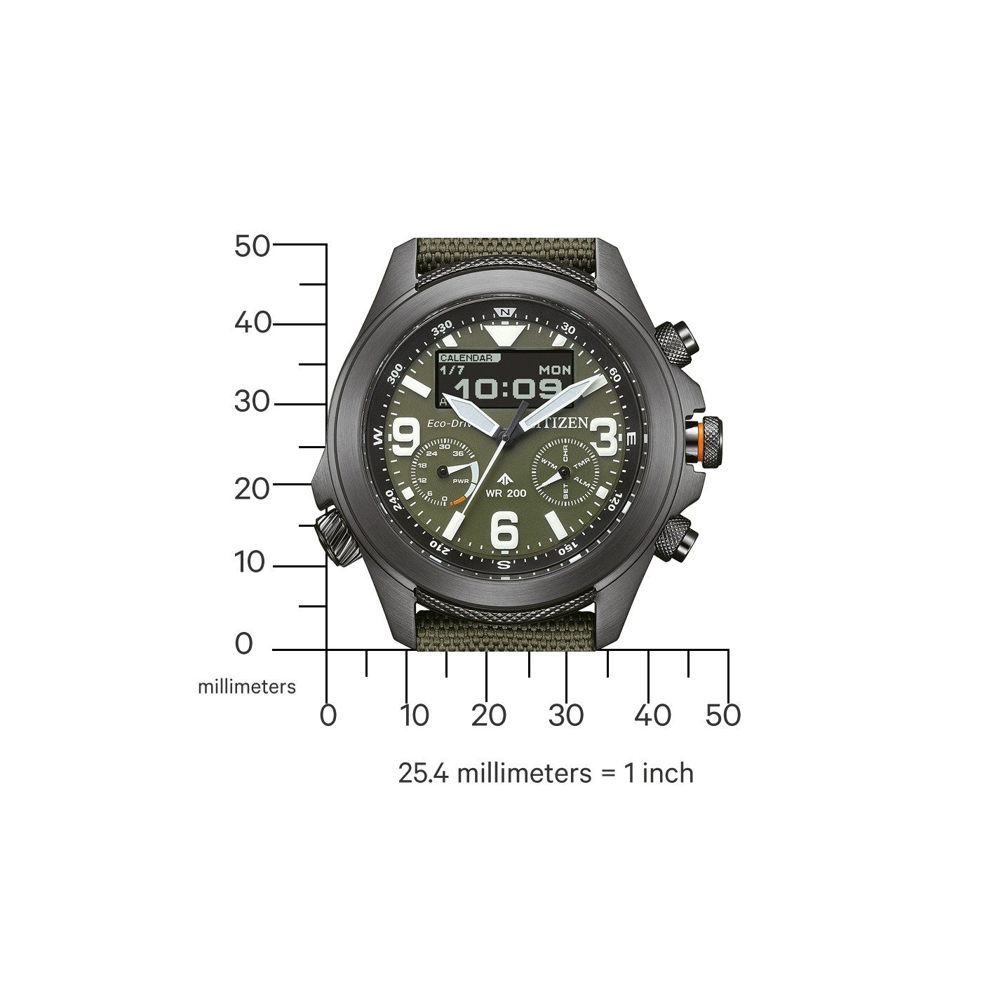 Citizen Solaruhr JV1005-02W, Armbanduhr, Herrenuhr, analog, digital, Tag